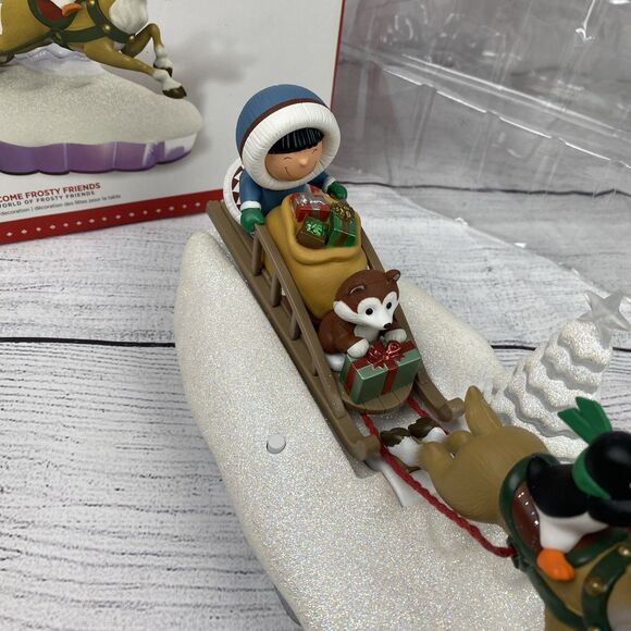 Hallmark Here Come Frosty Friends Light Sound Motion Table Decoration 2015 Box - Picture 3 of 7